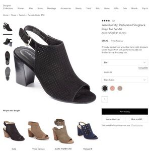 Black Women's Peep-Toe Shoes